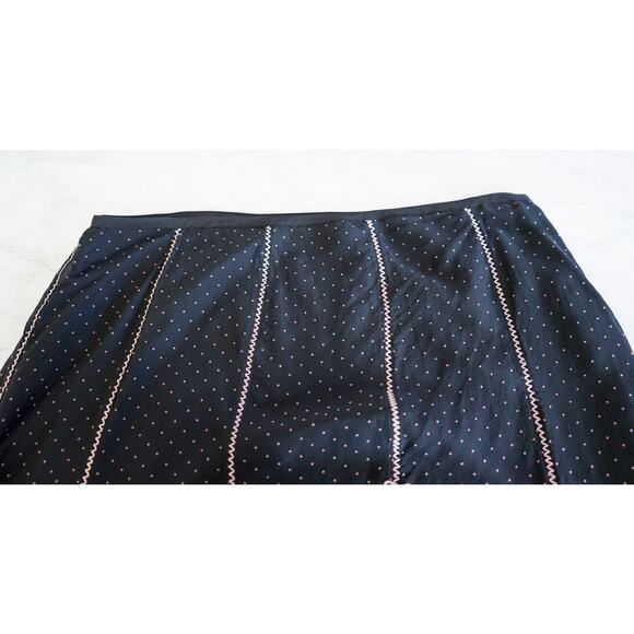 Context Woman Polka Dot Bow Silk Flare Skirt 20W Coquette Cocktail Preppy Retro - Picture 7 of 13